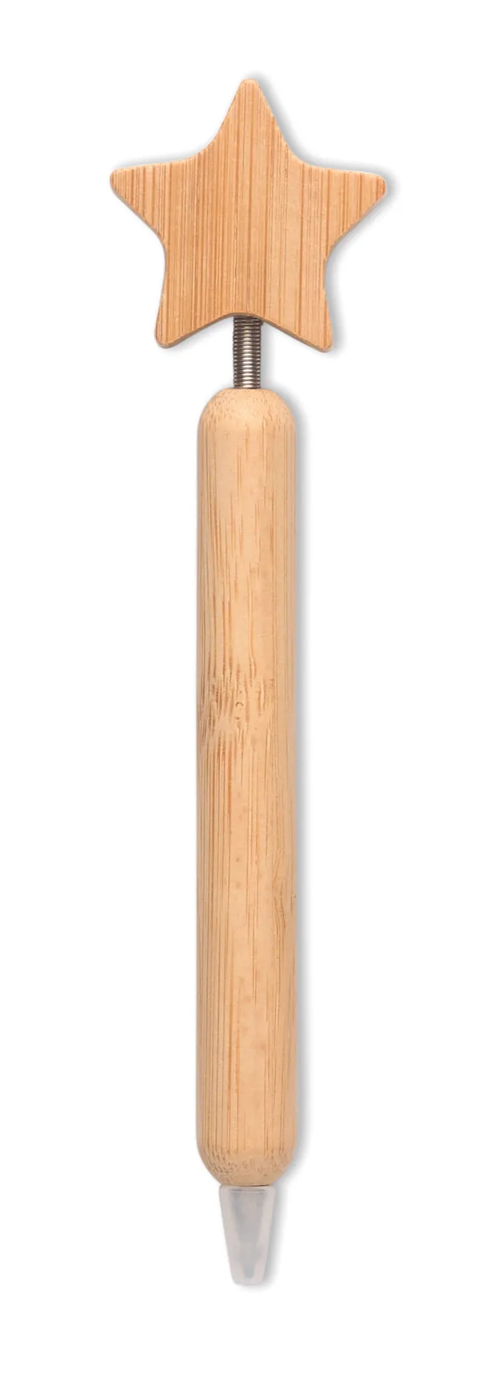 Bamboe balpen ster detail Hout