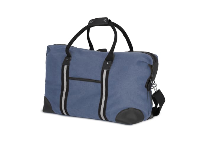 Gerecycled katoenen canvas weekendtas Harper Donkerblauw