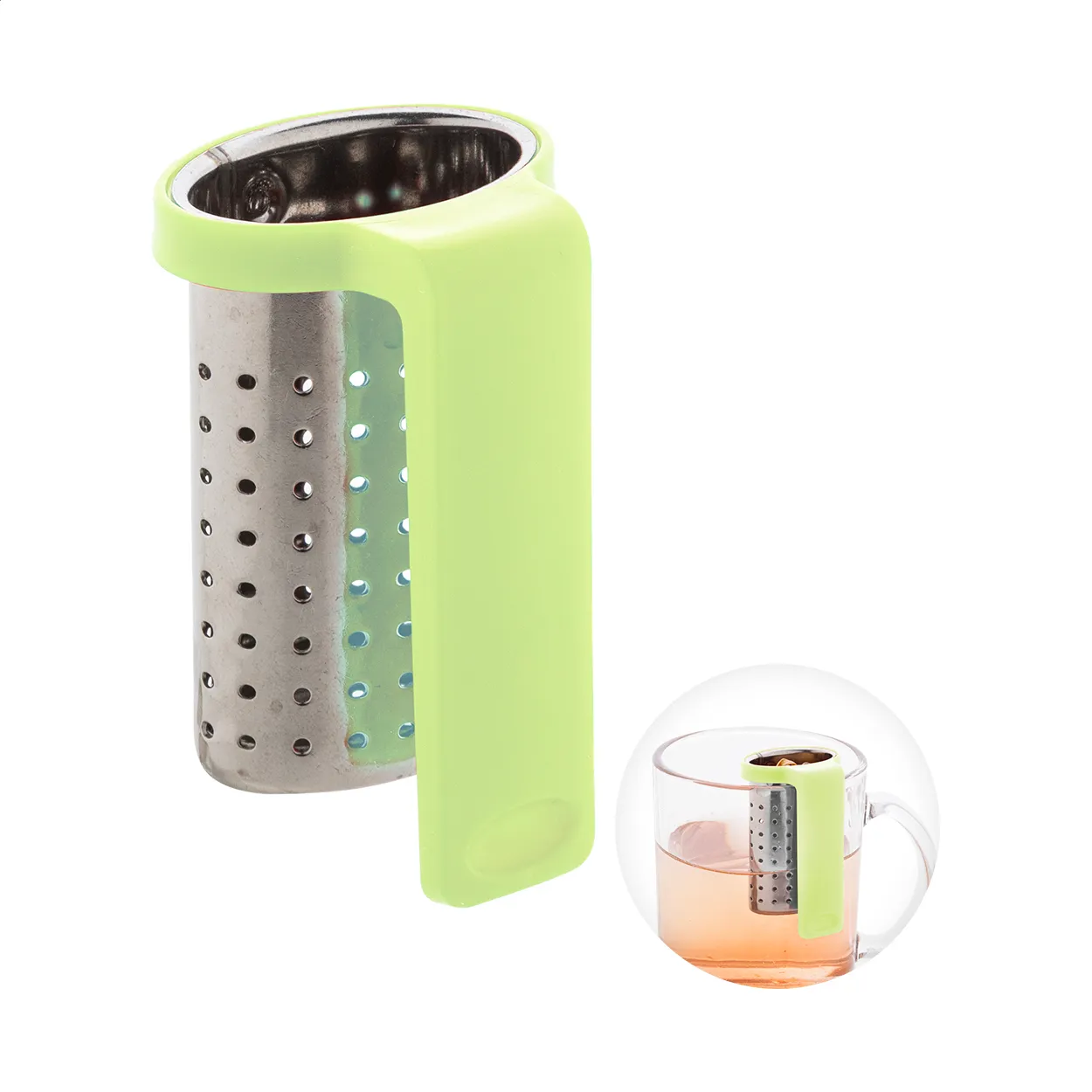 Leaflet thee infuser lime groen