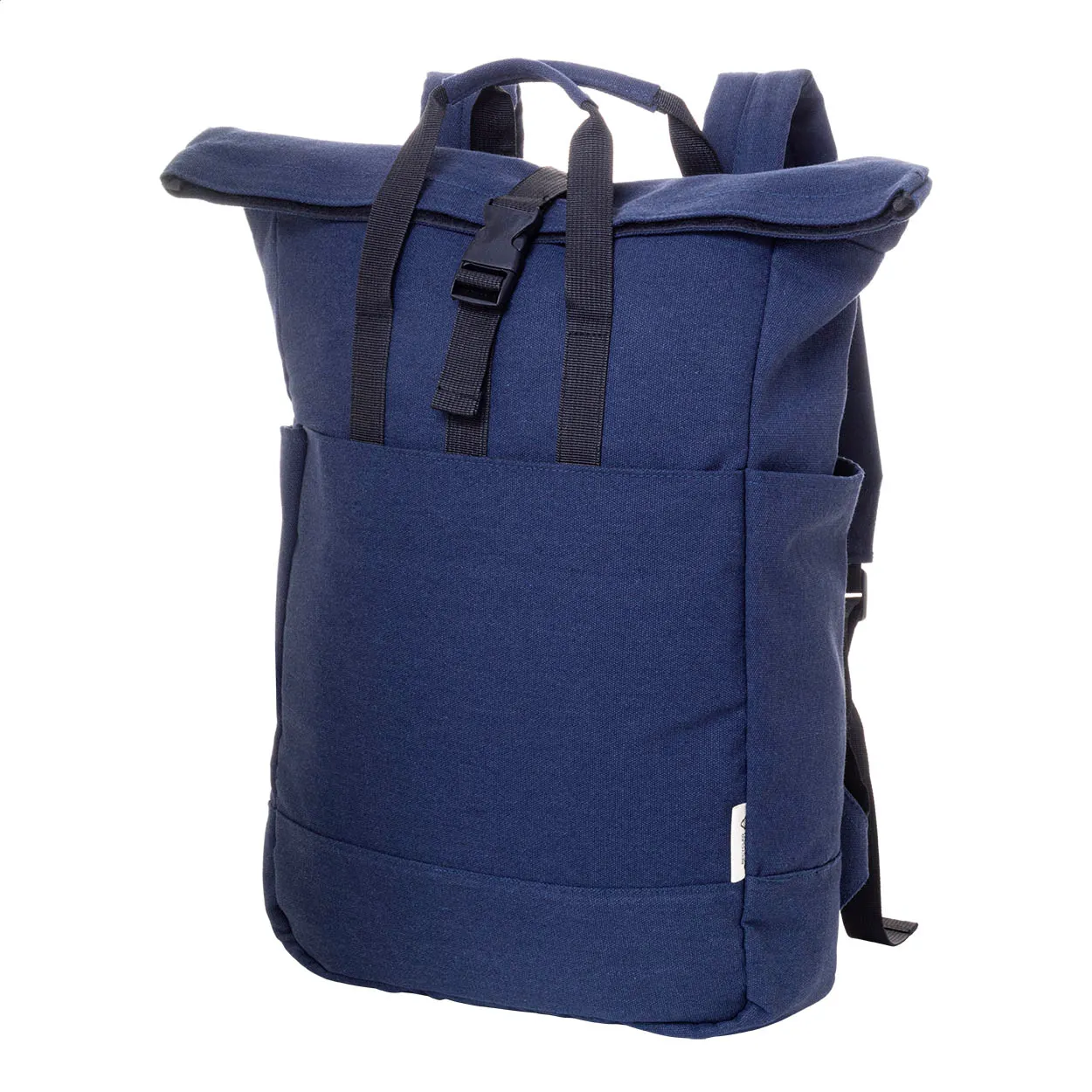 Rebyss Roll rugzak van gerecycled canvas donker blauw