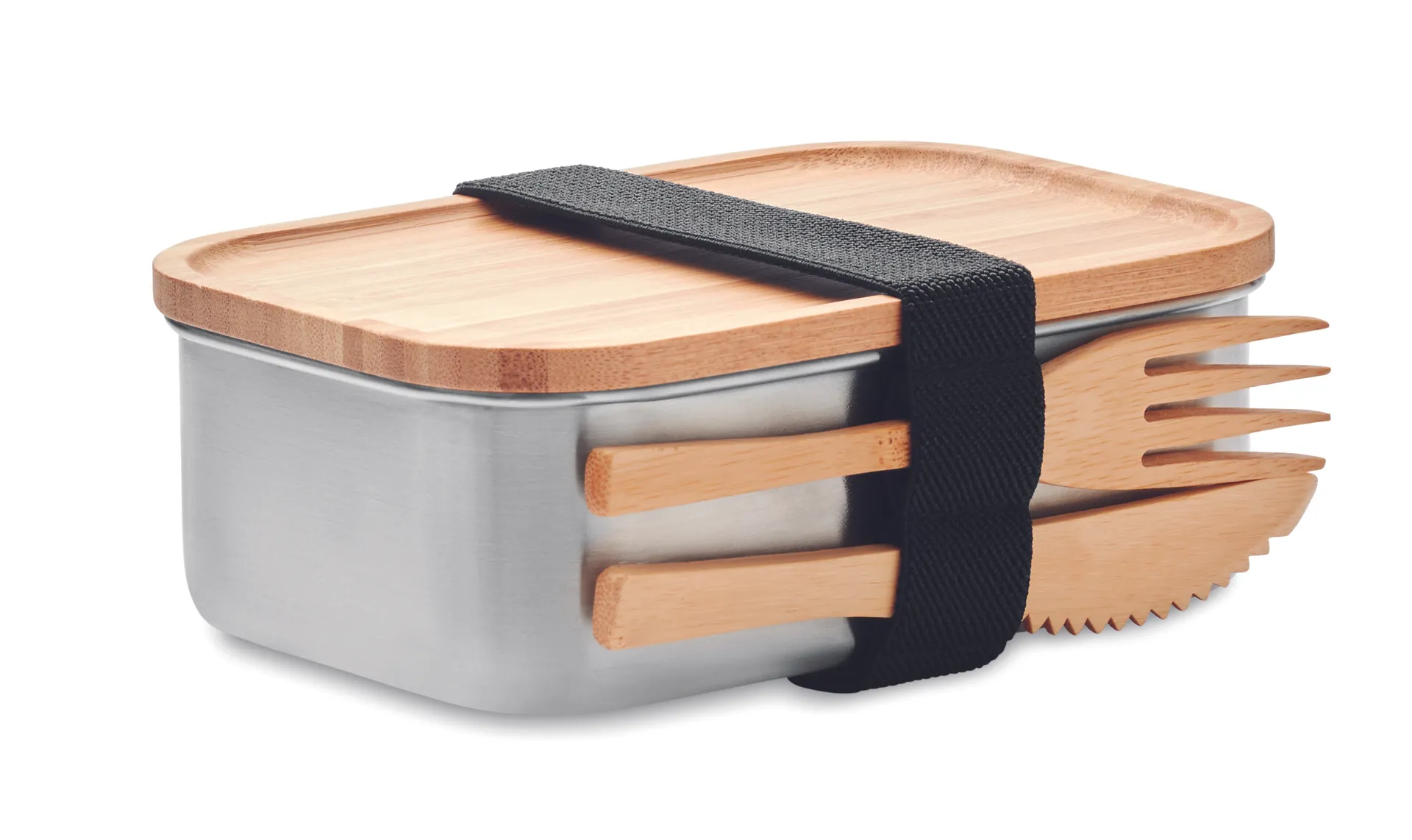 RVS Lunchbox 600ML Hout