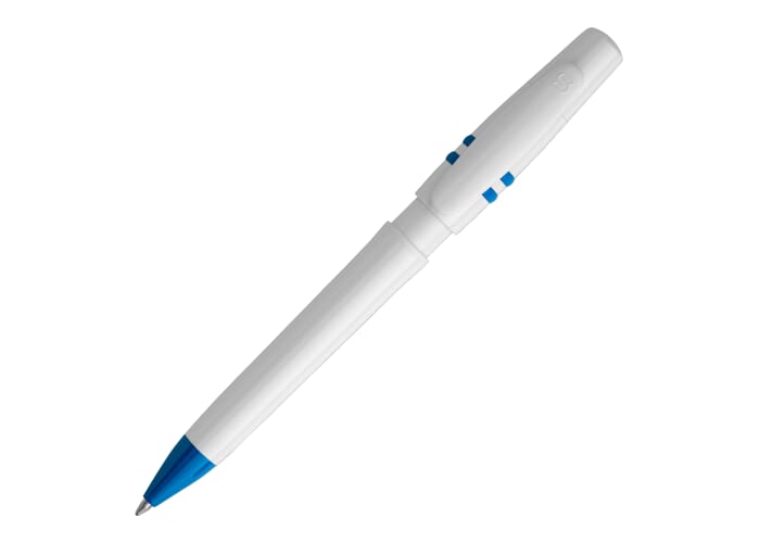 Balpen Nora hardcolour Wit / Blauw