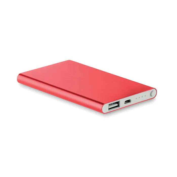Alu PowerBank 4000mAh Rood