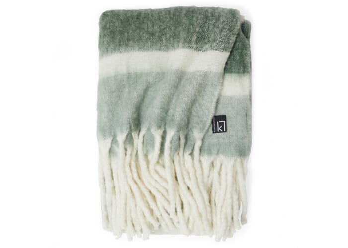 Kosta Linnewäfveri Wollen Plaid Streep Groen