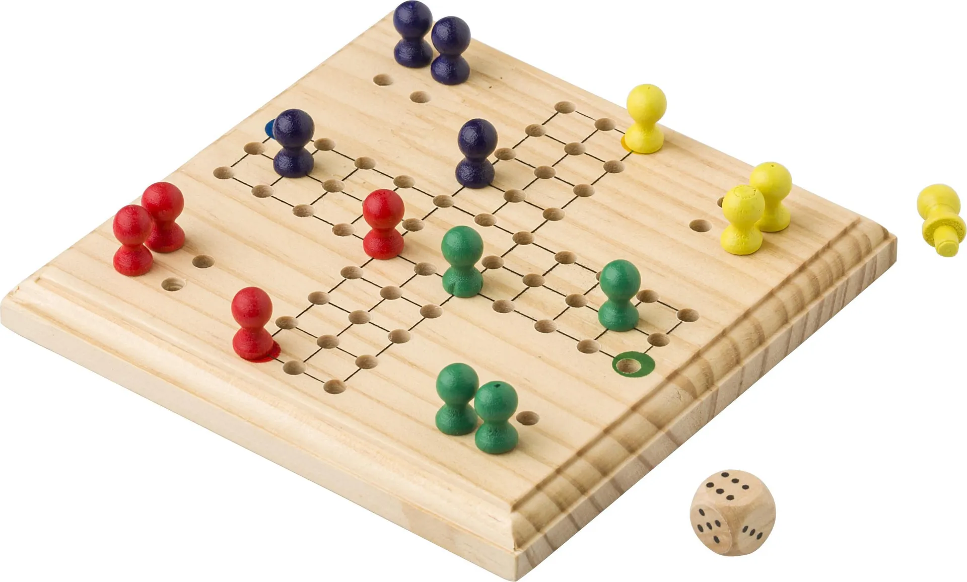 Houten ludo spel Yasir bruin