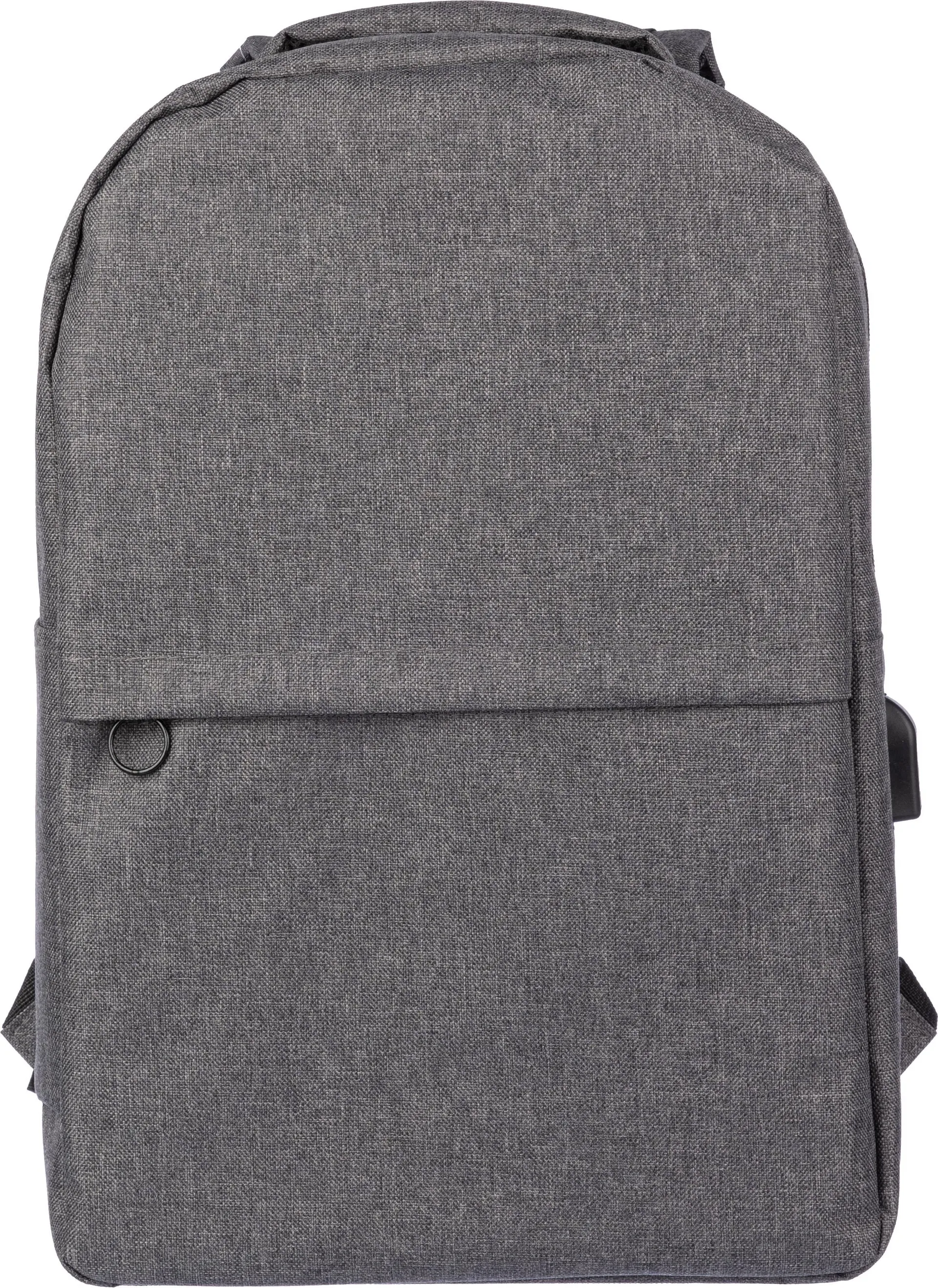 Laptoptas Henrik | Gerecycled | USB-poort grijs