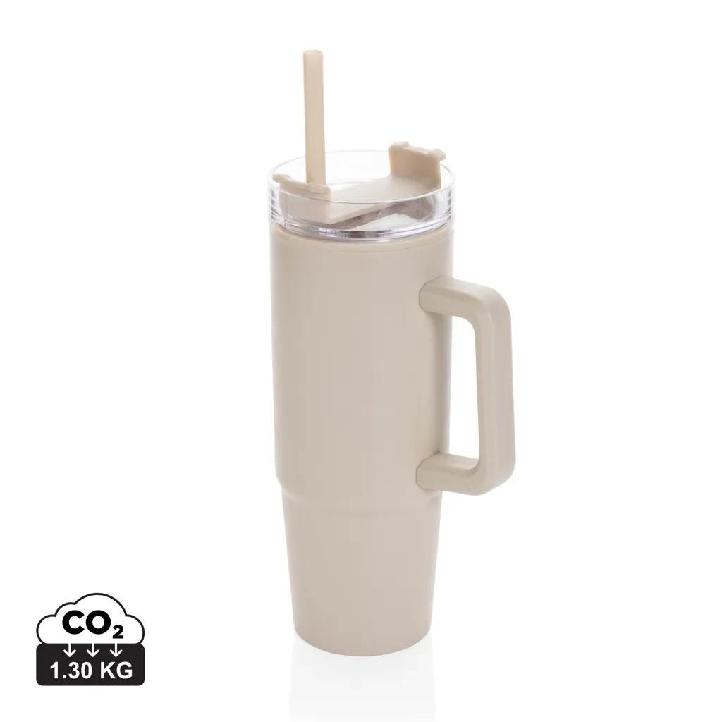 Tana RCS plastic tumbler met handvat 750 ml beige