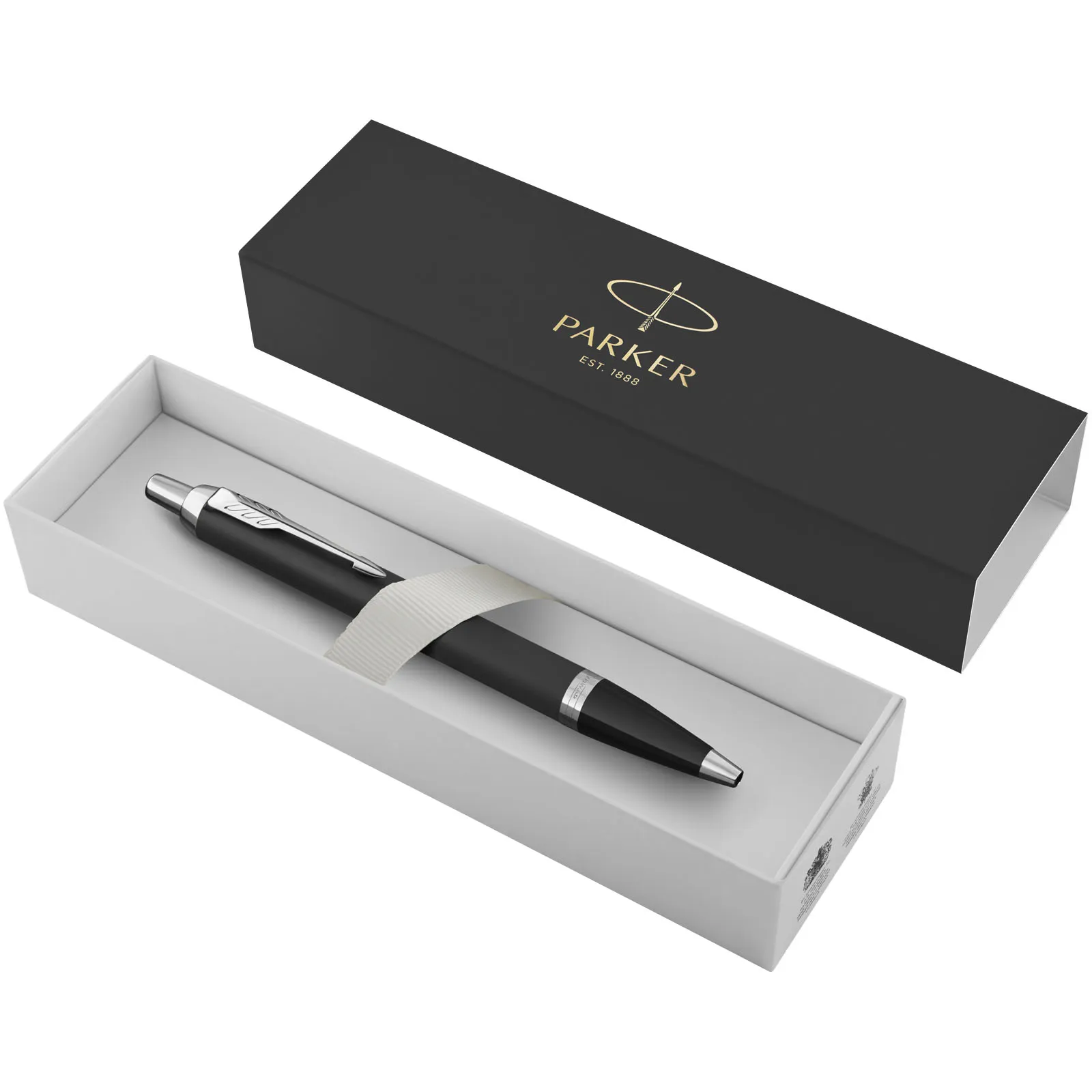 Parker IM balpen (blauwe inkt) Mat zwart