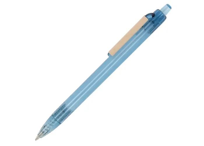 Balpen paperclip Oceanbound Plastic Transparant / Blauw