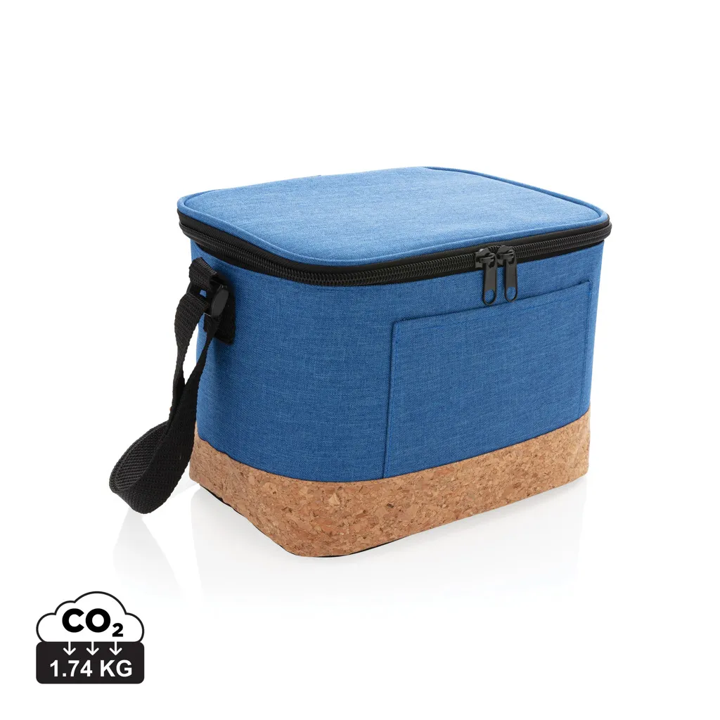 Duo tone koeltas met kurkdetail blauw