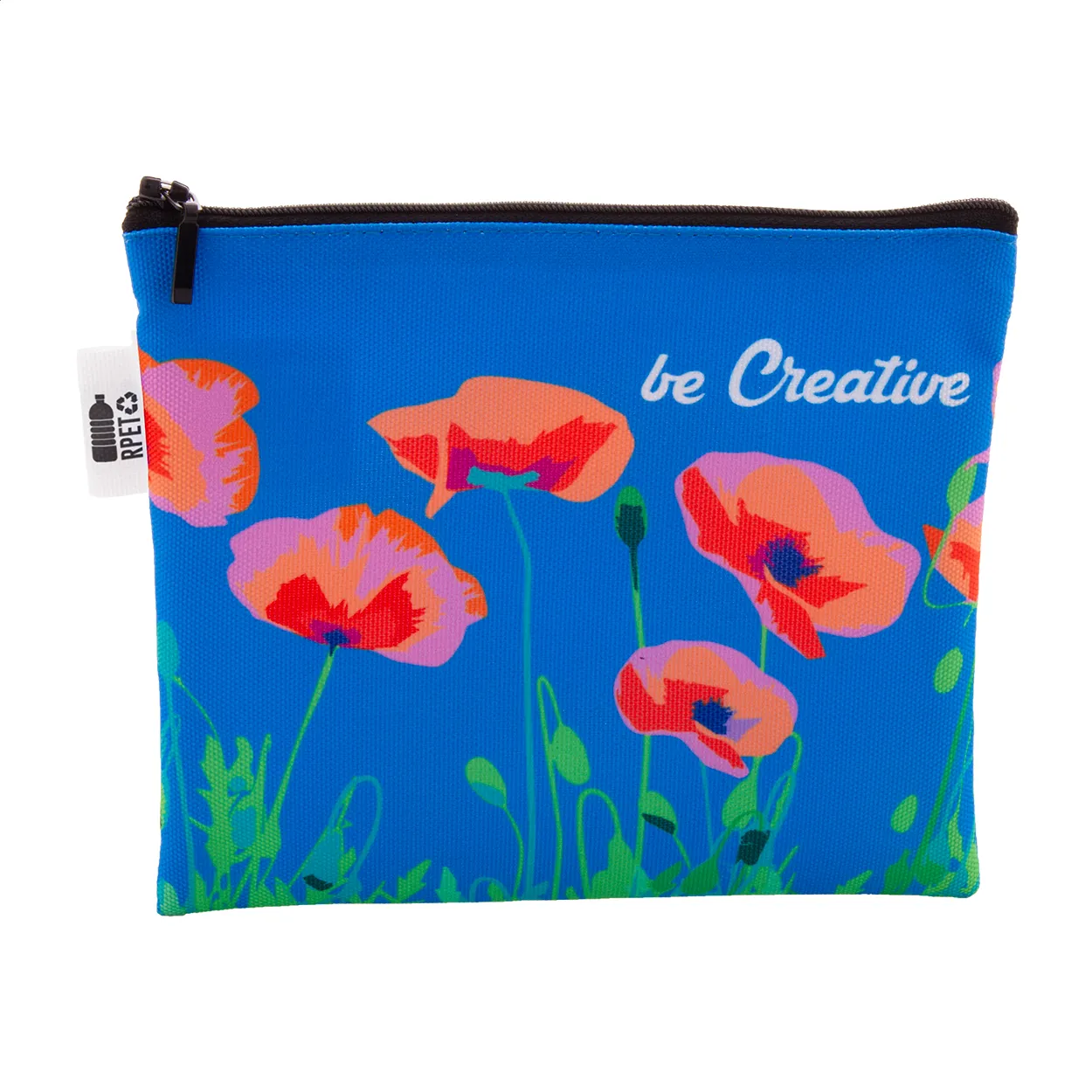 CreaBeauty M RPET custom made make-up tas zwart