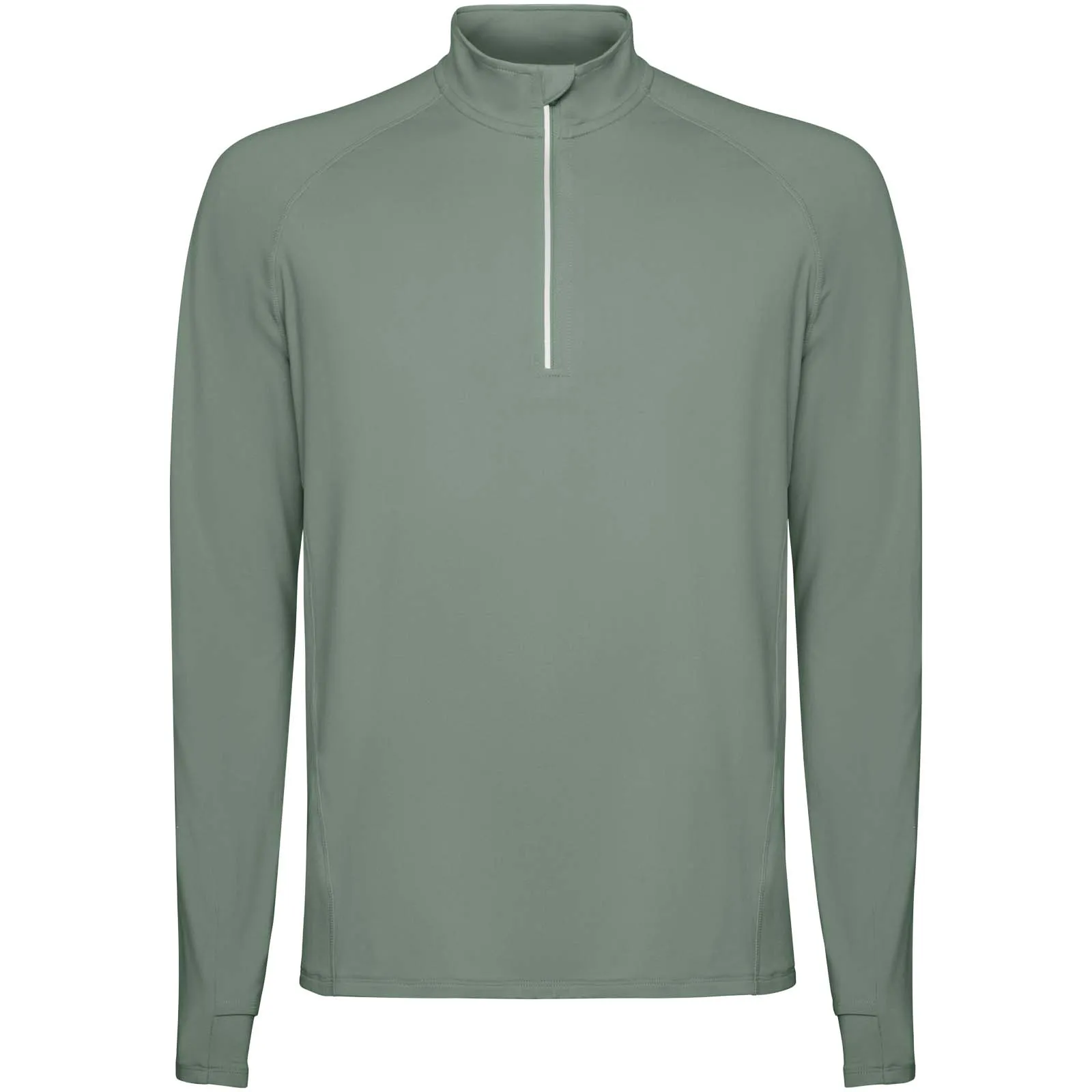 Estambul 200 g/m² herensweater met lange mouwen en halve rits Lauriergroen