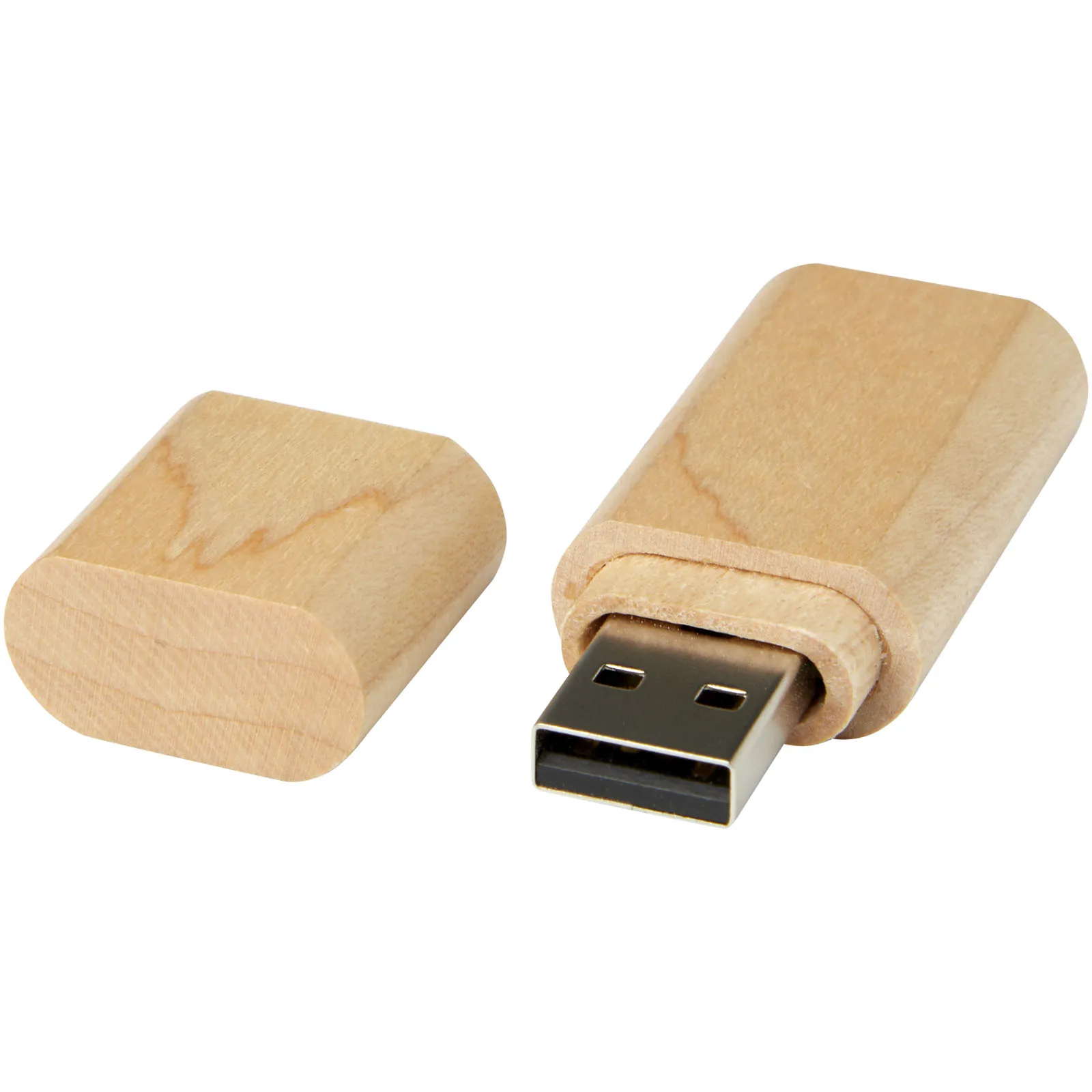 Houten USB 3.0 met sleutelring Lichtbruin