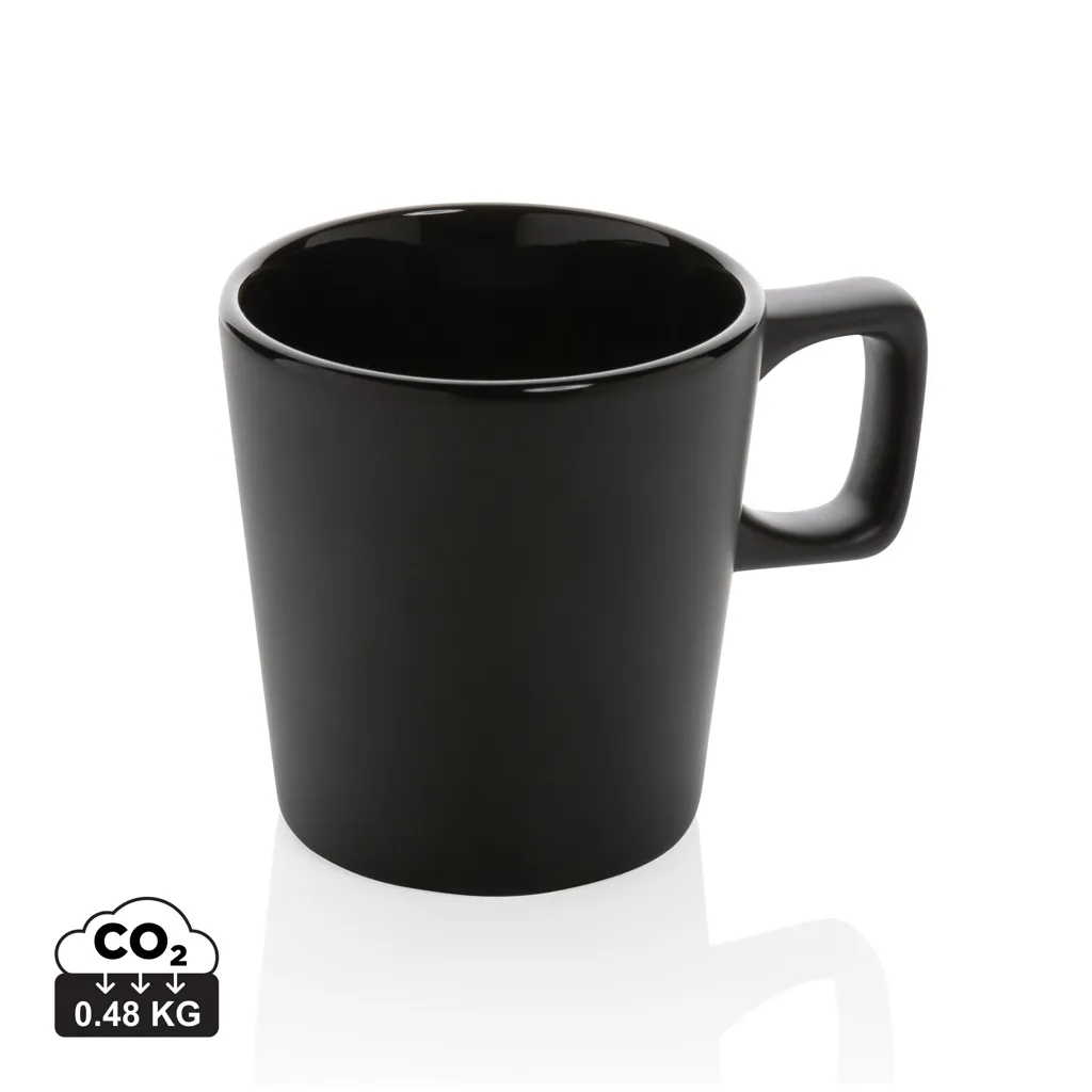 Keramische moderne koffiemok 300 ml zwart