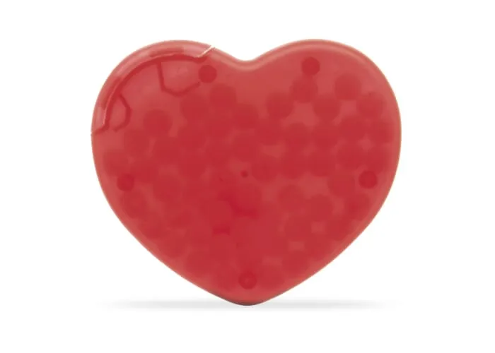 Pepermuntdoos hart Ecru / Rood