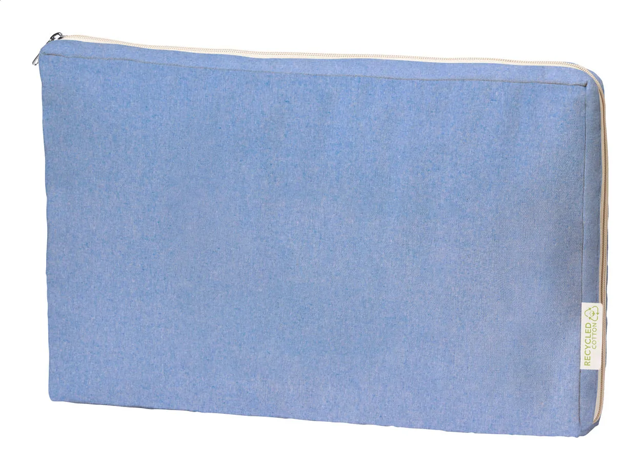 Jurne katoenen laptoptas blauw