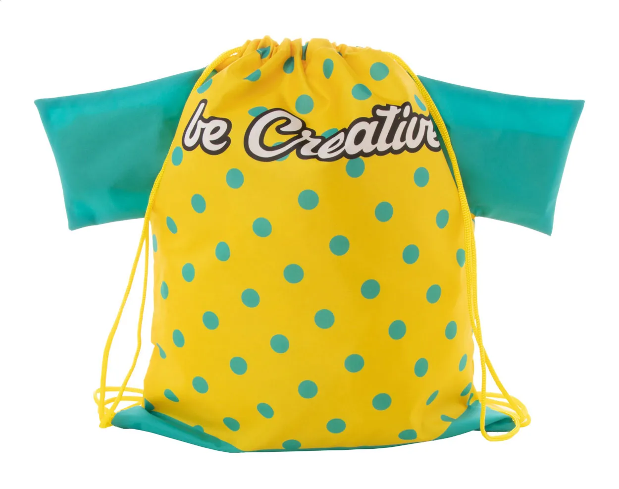 CreaDraw T custom made trekkoord tas geel