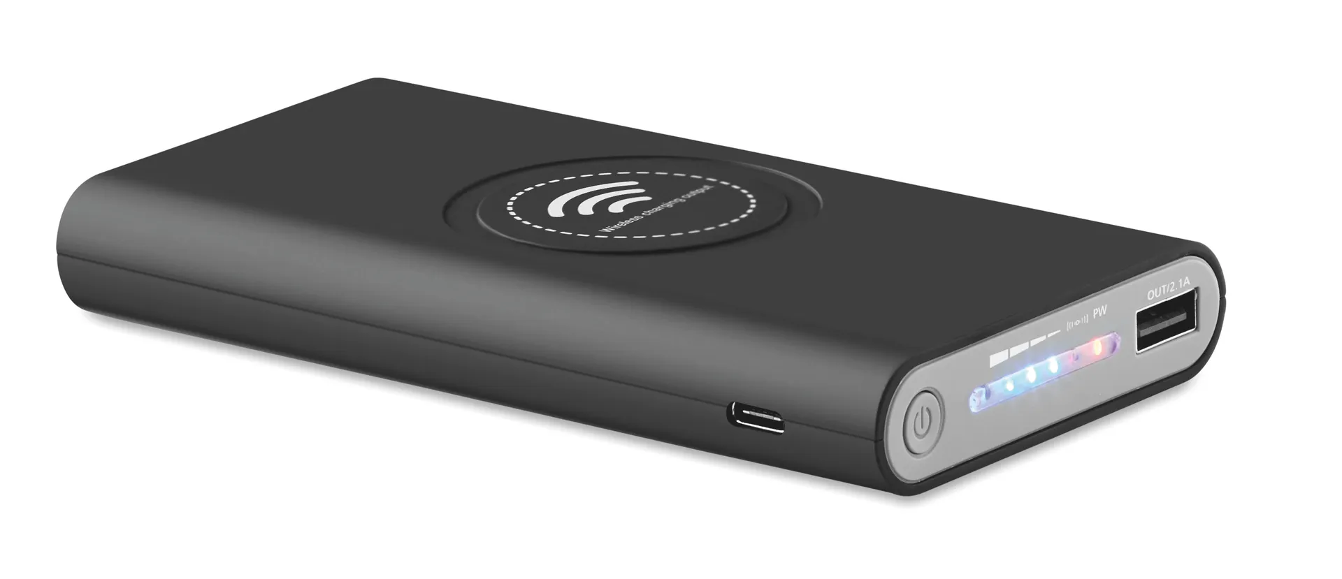 Powerbank draadloos opladen Zwart