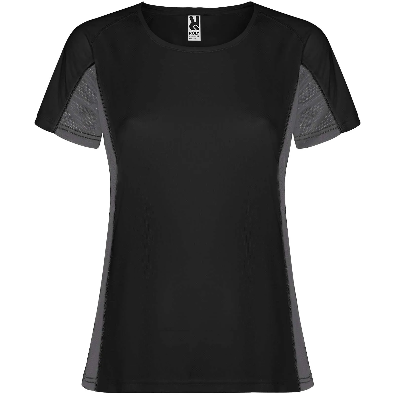 Shanghai 140 g/m² sportshirt met korte mouwen voor dames Zwart