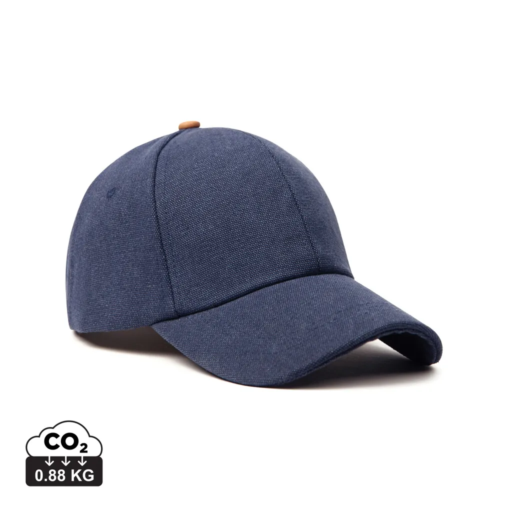 VINGA Bosler AWARE™ recycled canvas cap donkerblauw