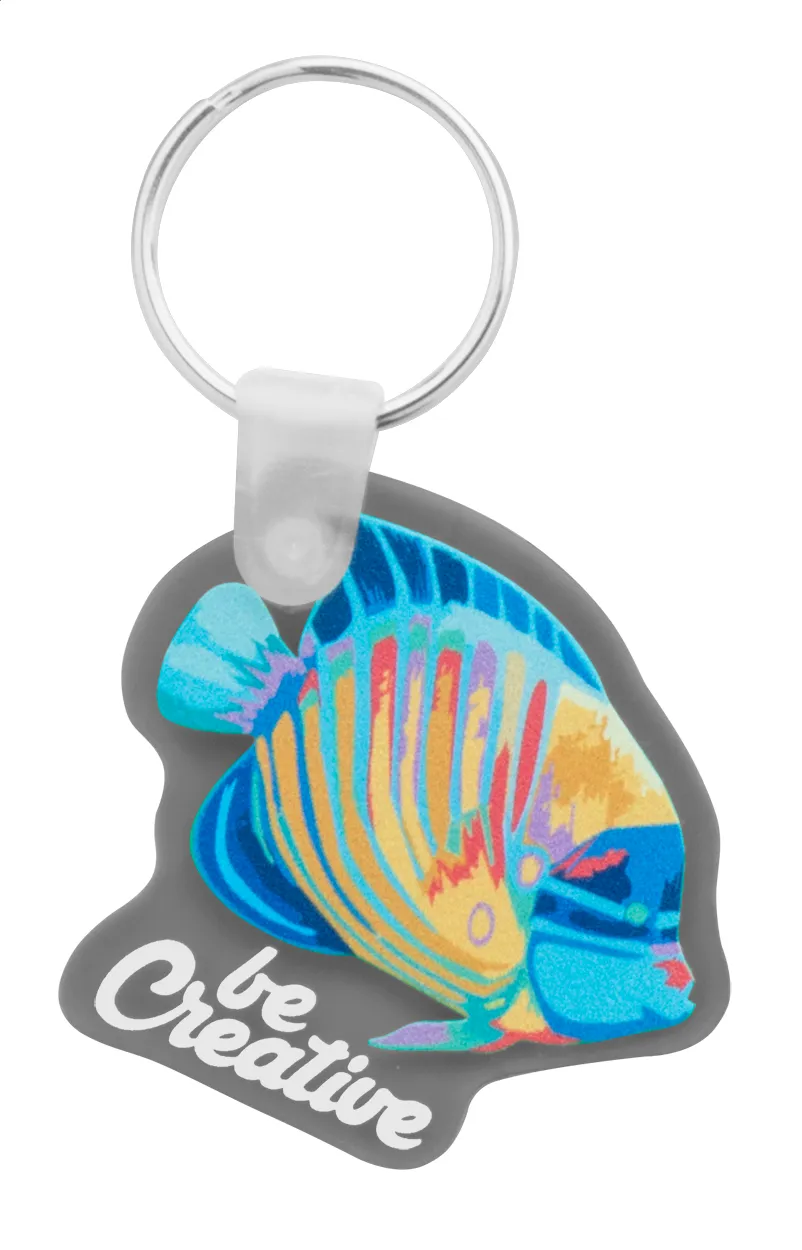 CreaFob custum made sleutelhanger transparant zwart