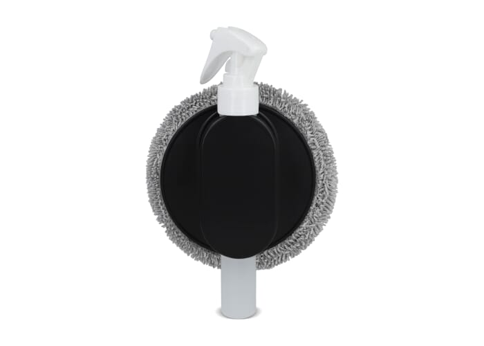 2-in-1 spray en schoonmaakdoek Zwart