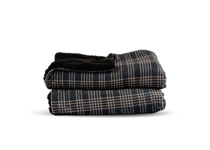 Sagaform Rut fleece plaid Zwart