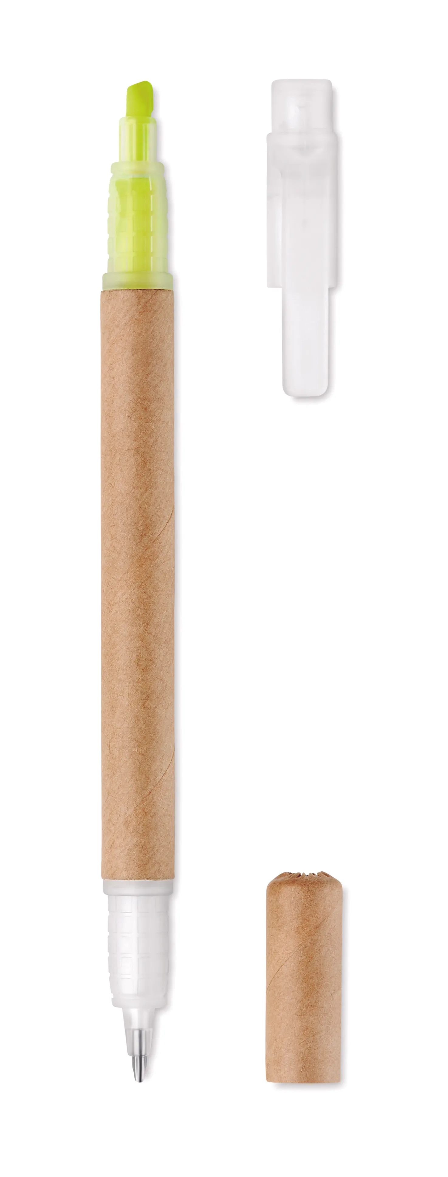 2-in-1 kartonnen balpen Geel