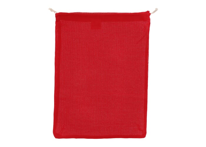 Herbruikbaar groente &amp; fruit zakje OEKO-TEX® katoen 30x40cm Rood
