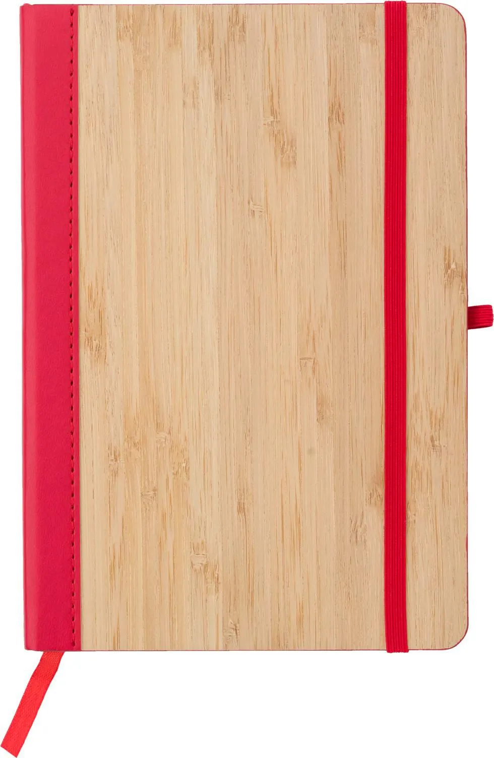 Notitieboek Dorita | Bamboe omslag | A5 | Gelijnd rood