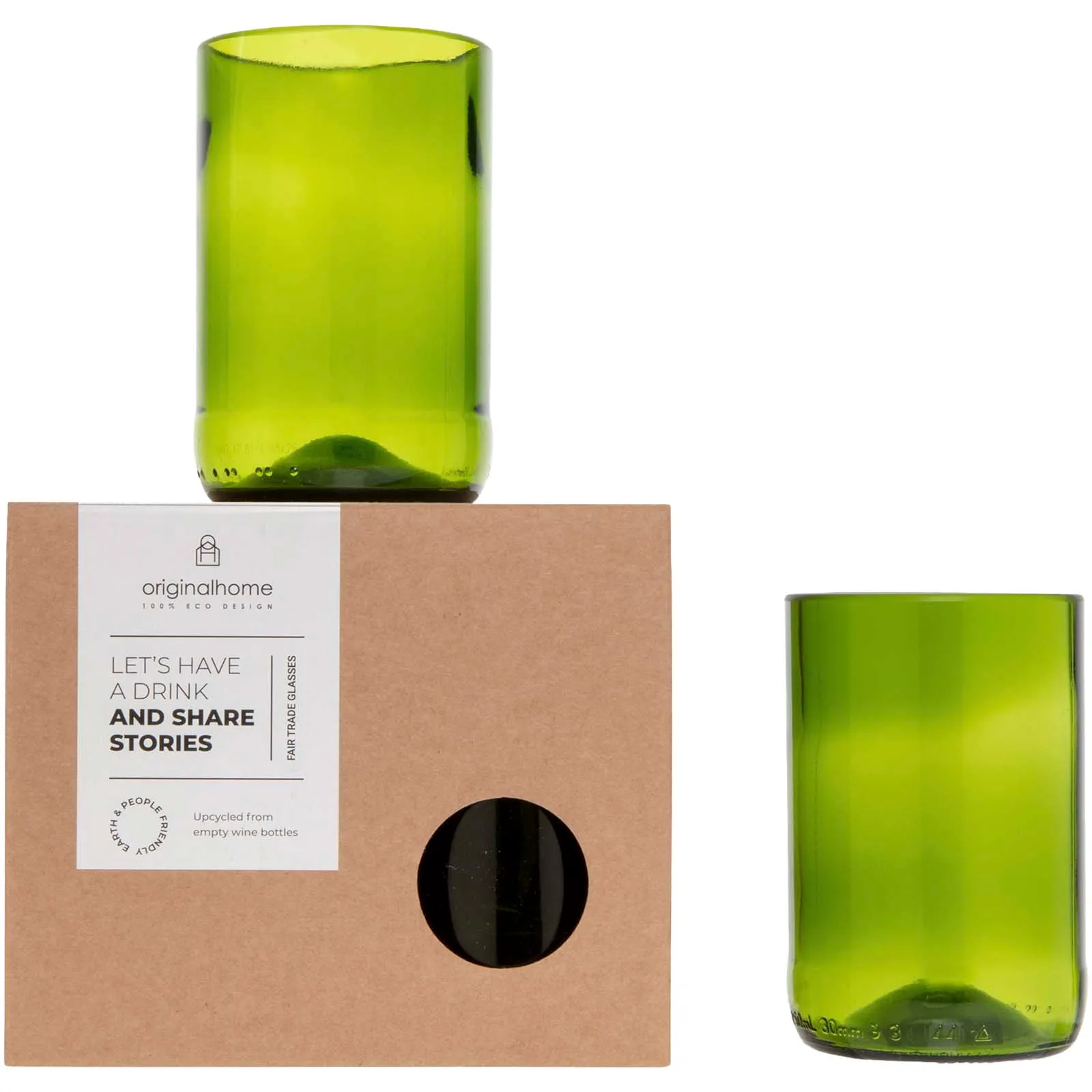 Originalhome 280 ml drinkglazen set Groen