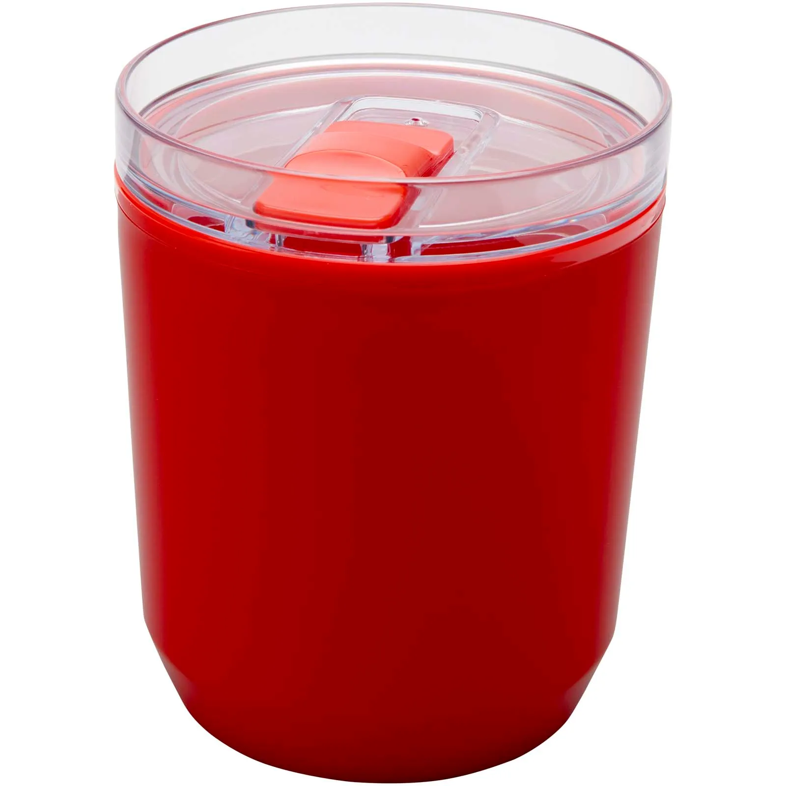 Hudson 180 ml dubbelwandige beker van gerecycled plastic Wit