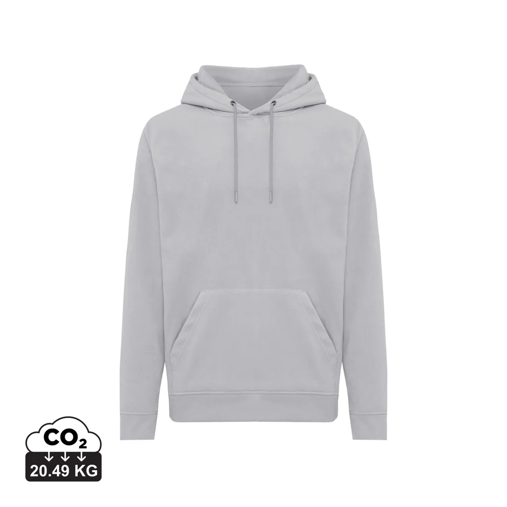 IQONIQ Trivor gerecycled polyester fleece hoodie storm grey