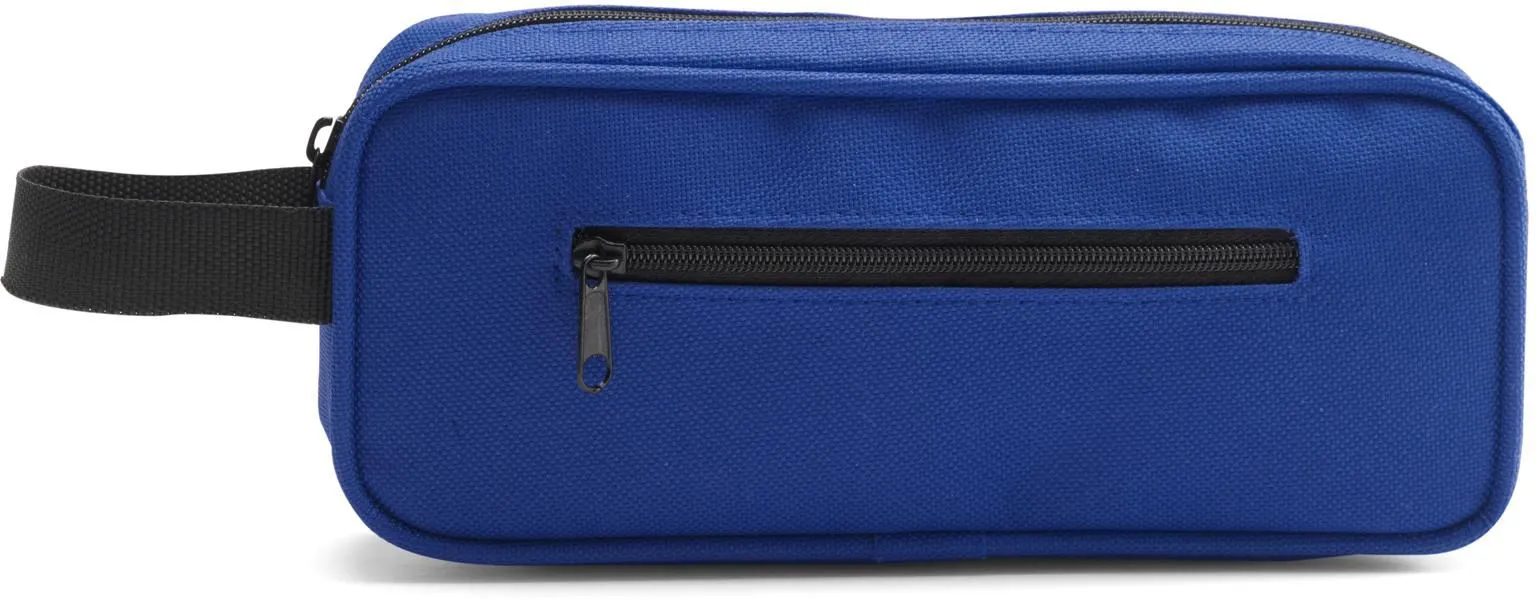 Rode etui Iago van polyester 600D, geschikt voor bedrukking met logo.