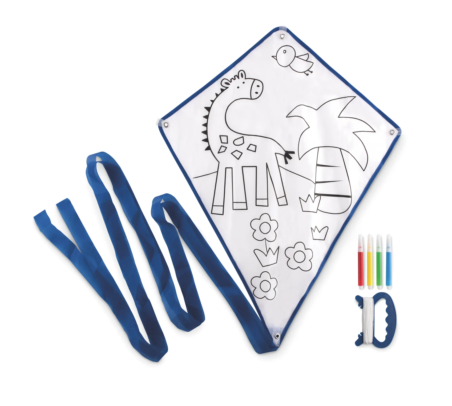 Vlieger met viltstiften Blauw