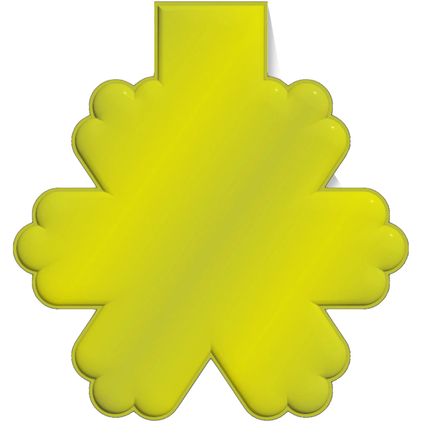 RFX™ M-10 reflecterende pvc magneet met sneeuwvlok  Neon geel