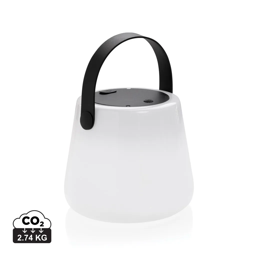 Solar Glow RCS gerecycled plastic USB-oplaadbare buitenlamp wit
