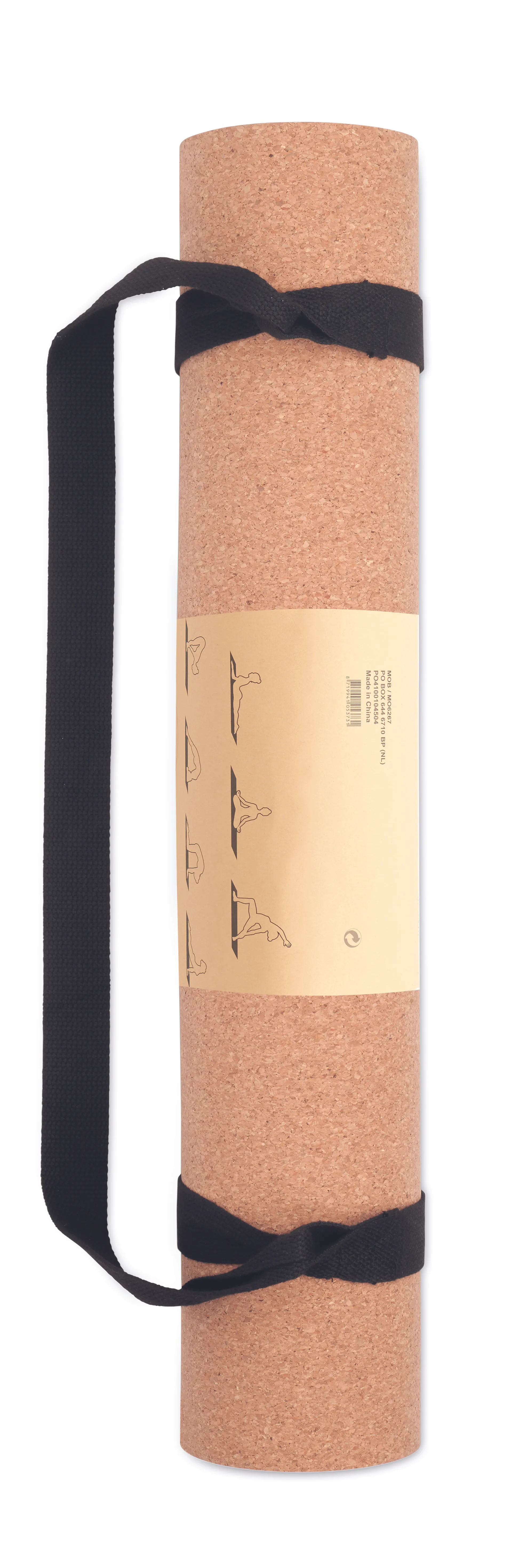 Yogamat van kurk Beige