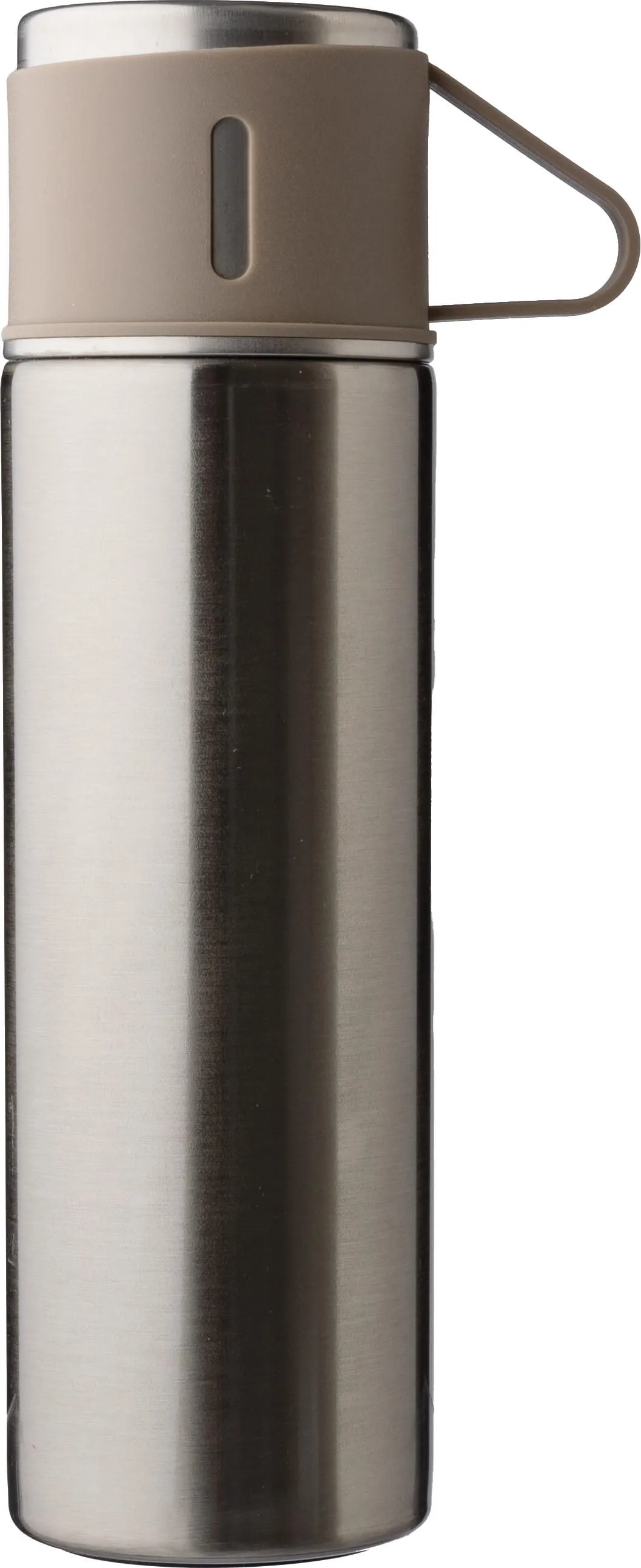 Thermosfles-set | Rvs | 420 ml + 2 bekers zilver