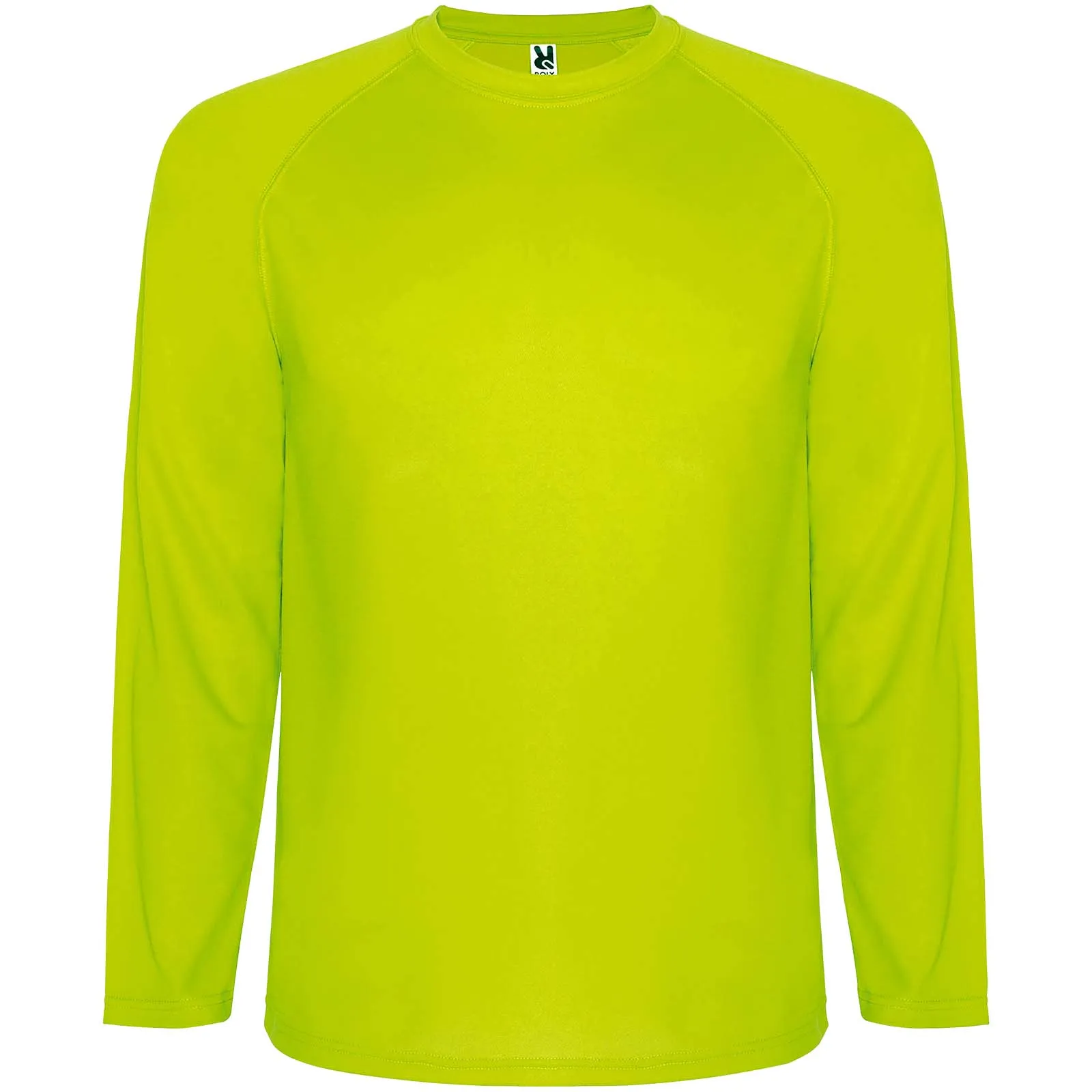 Montecarlo 150 g/m² kinder sport t-shirt lange mouw Fluorgeel