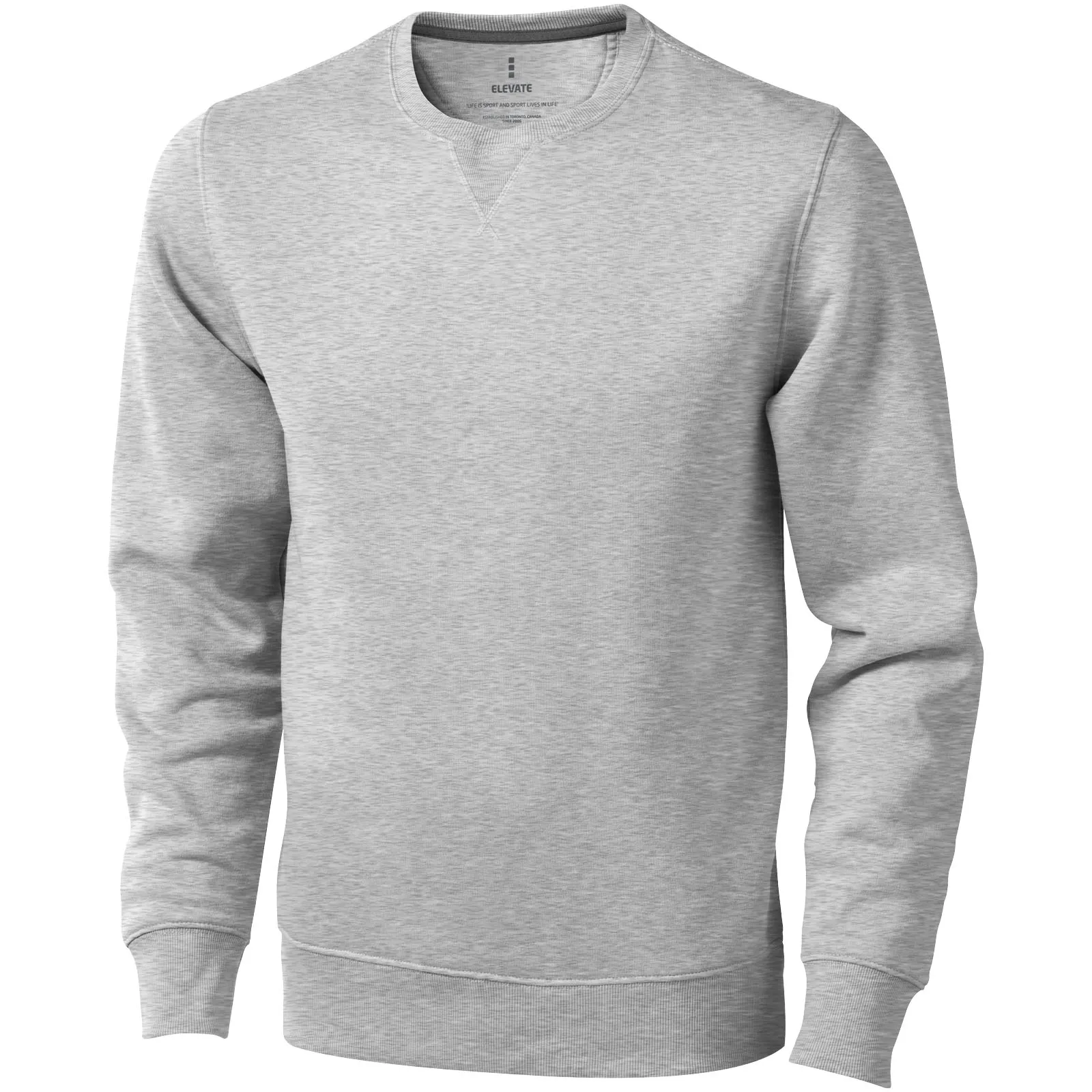 Arora 300 g/m² unisex sweater met ronde hals Grijs gemêleerd