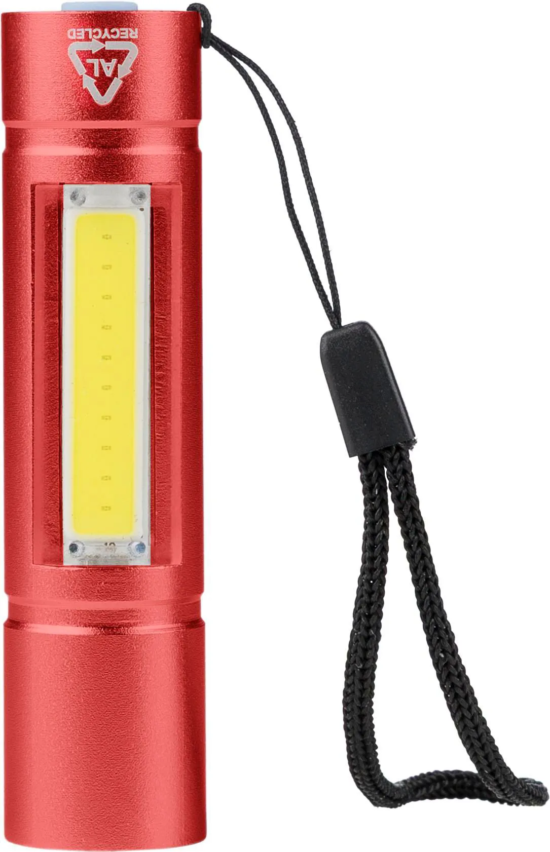 Gerecycled aluminium COB-zaklamp Sami rood