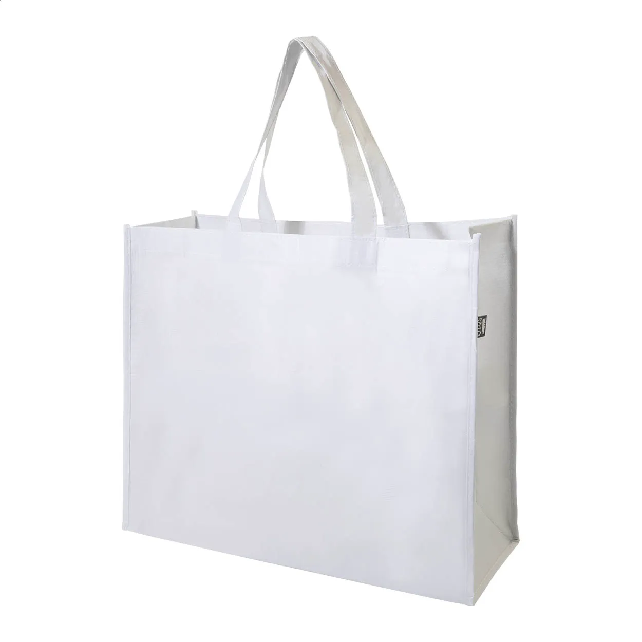 Laster RPET-boodschappen tas wit