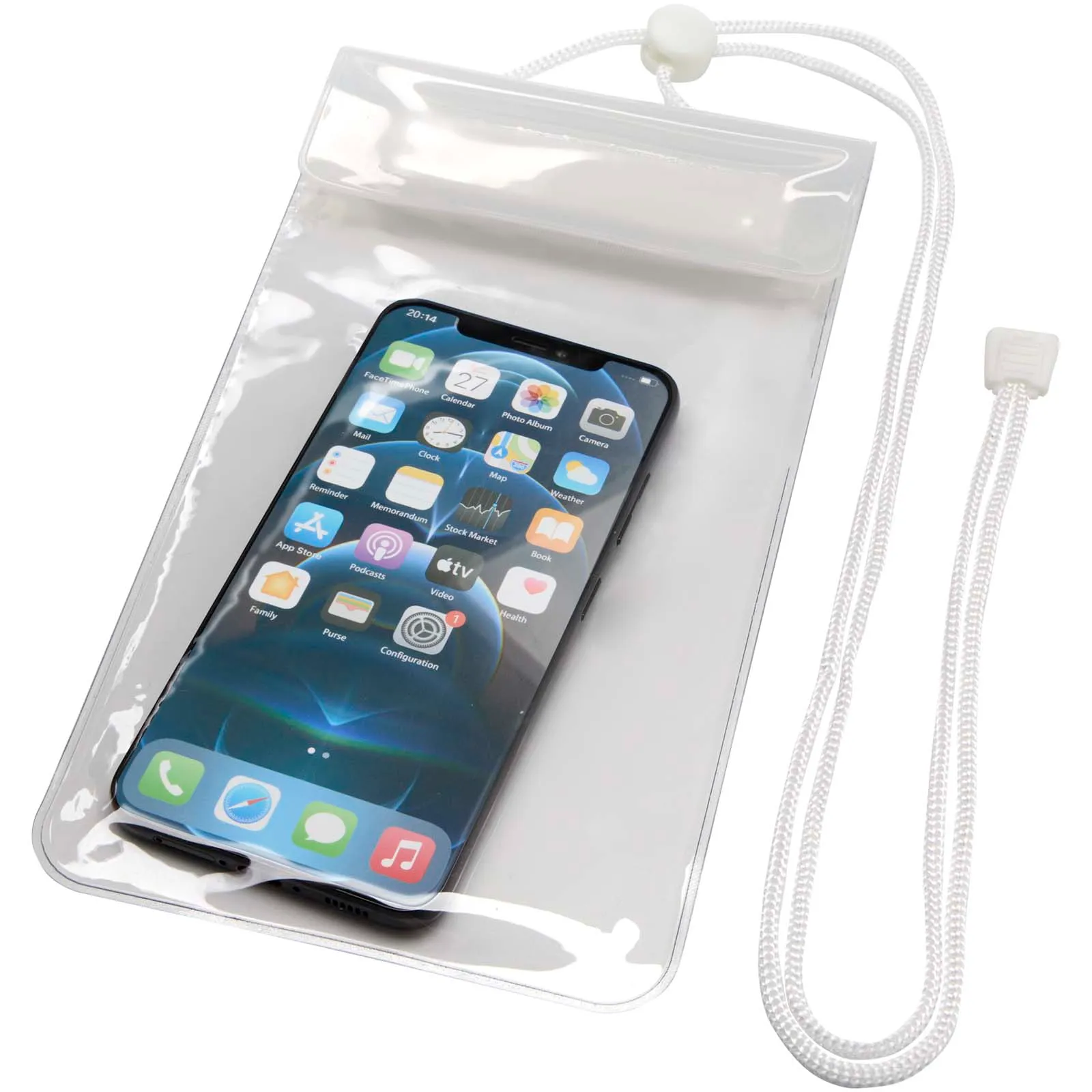 Dombay waterdicht telefoonhoesje maat XL Transparent