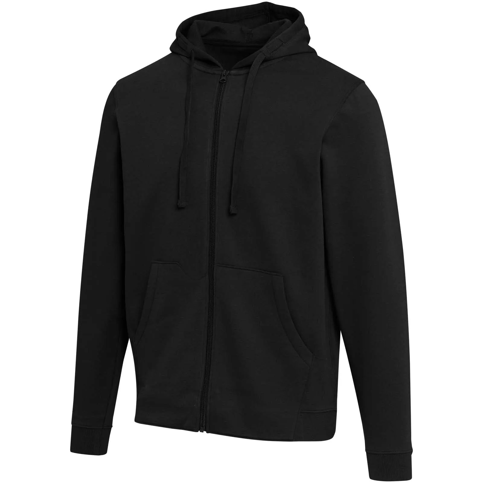 Jasper 280 g/m² unisex full-zip hoodie van OCS gerecycled organisch katoen Zwart