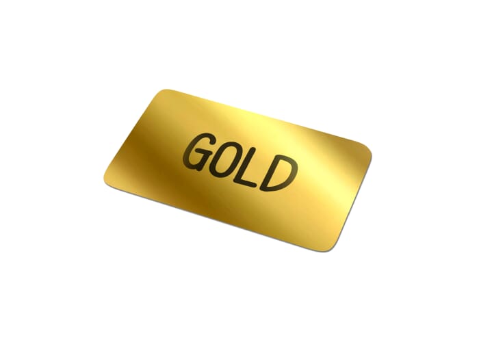 Vinyl Sticker Rechthoek 20x10mm Goud