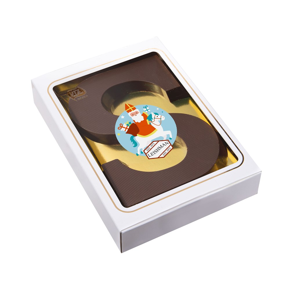 Sinterklaasletter "S" pure chocolade 150 gram