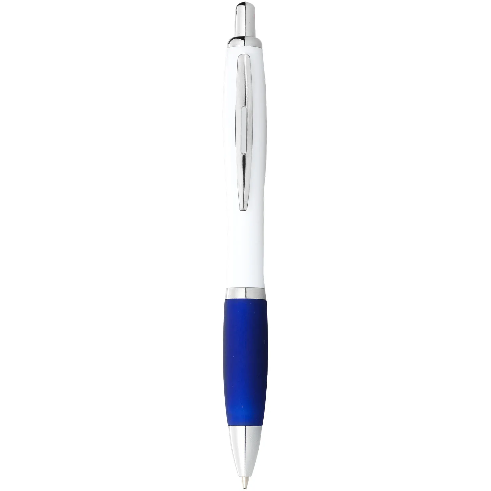 Nash balpen met witte houder en gekleurde grip (blauwe inkt) Wit
