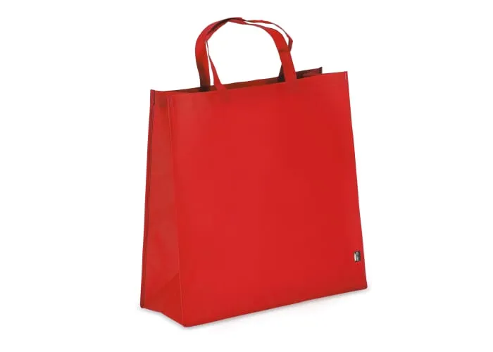 R-PET Draagtas non-woven 45 x 18 x 45cm 75g/m² Rood