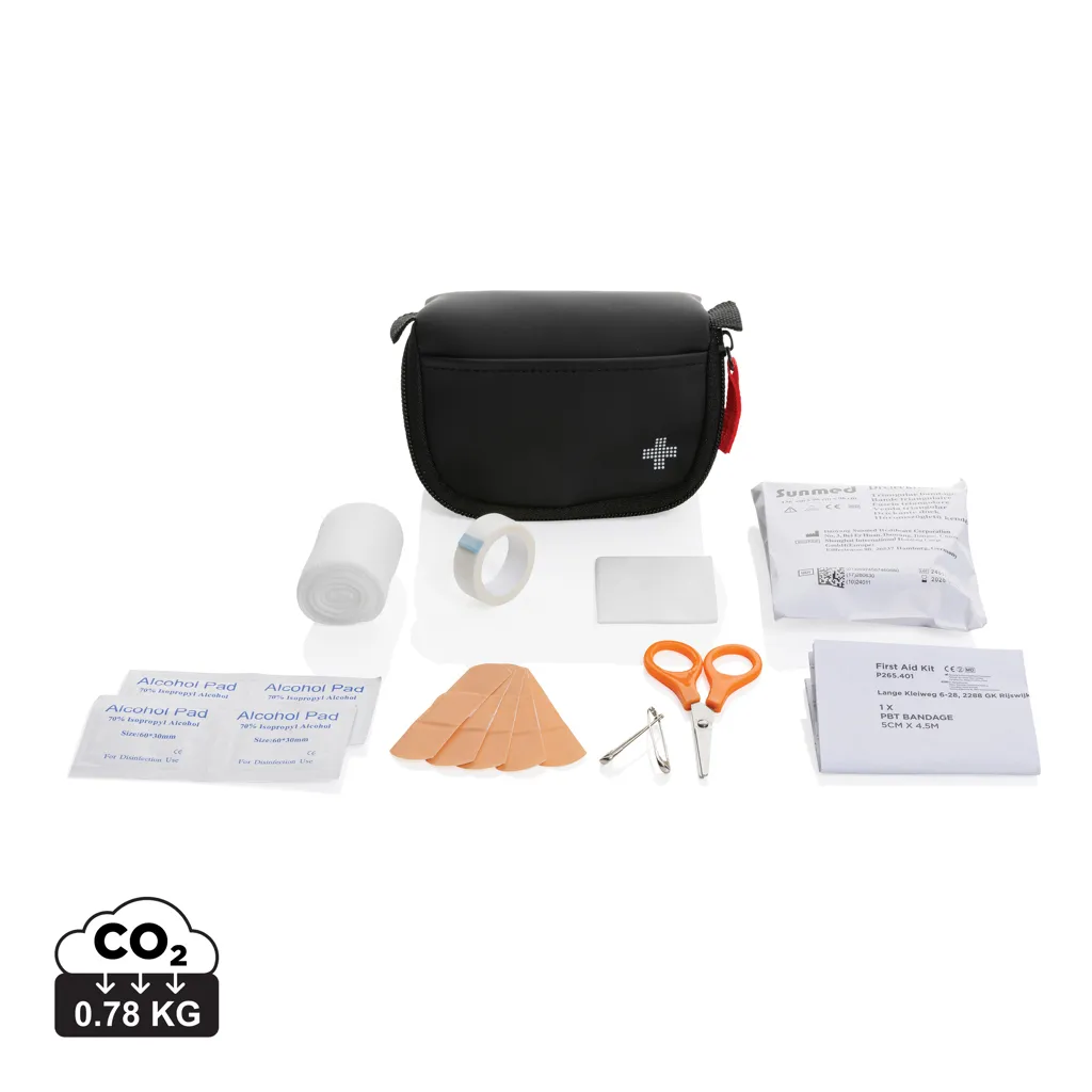 RCS gerecycled nubuck PU etui mailable EHBO-set zwart
